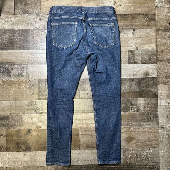 Everlane Men’s Size 31x32 Jeans Skinny Dark Blue Denim Stretch Cotton Casual - Picture 3 of 11